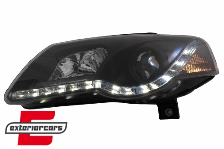 Prednja svjetla LED DayLight (crna) / Volkswagen Passat B6 3C (03.2005-2010), LPVWC2