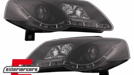 Prednja svjetla LED DayLight (crna) / Volkswagen Passat B6 3C (03.2005-2010), LPVWC2