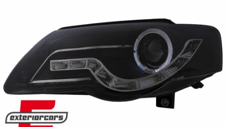 Prednja svjetla LED DayLight (crna) / Volkswagen Passat B6 3C (03.2005-2010), LPVWF7
