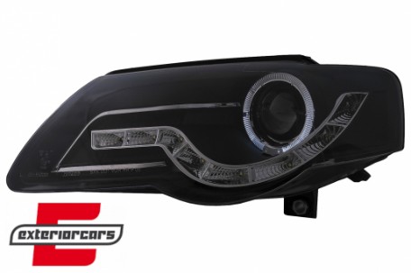 Prednja svjetla LED DayLight (crna) / Volkswagen Passat B6 3C (03.2005-2010), LPVWF7
