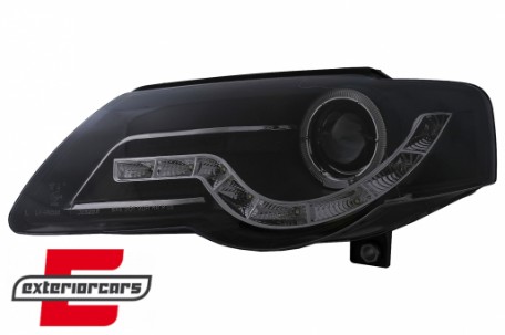 Prednja svjetla LED DayLight (crna) / Volkswagen Passat B6 3C (03.2005-2010), LPVWF7