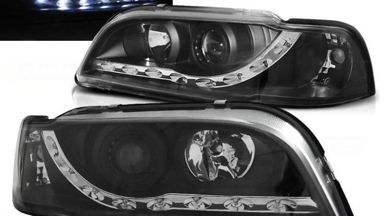 Prednja svjetla LED DayLight (crna) / VOLVO S40/V40 (96-00), LPVO06