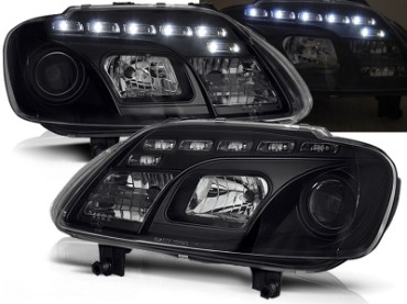 Prednja svjetla LED DayLight (crna) / VW Caddy (2003-2010) Touran I (2003-2006), LPVWC4