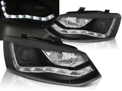 Prednja svjetla LED DayLight (crna) / VW Polo 6R (03.2009-03.2014), LPVWN6