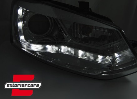 Prednja svjetla LED DayLight (crna) / VW Polo 6R (03.2009-03.2014), LPVWN6