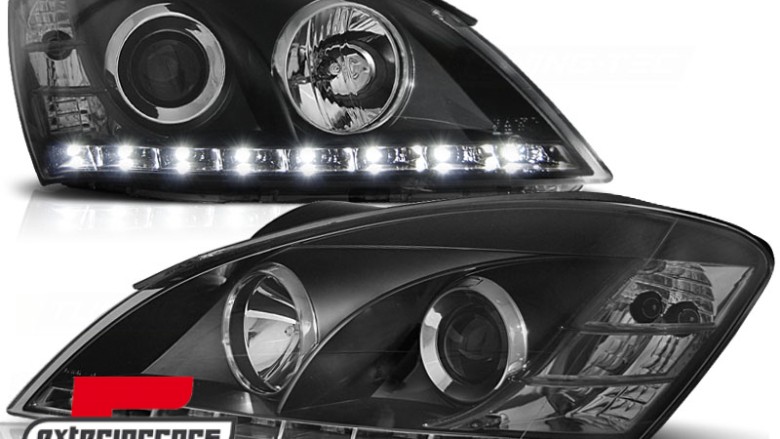 Prednja svjetla LED DayLight dizajn (crna) / Kia Ceed (2006-2009), LPKI02