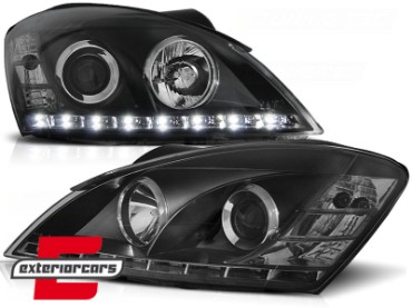 Prednja svjetla LED DayLight dizajn (crna) / Kia Ceed (2006-2009), LPKI02