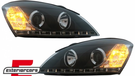 Prednja svjetla LED DayLight dizajn (crna) / Kia Ceed (2006-2009), LPKI02