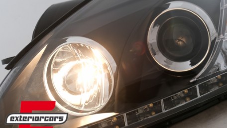 Prednja svjetla LED DayLight dizajn (crna) / Kia Ceed (2006-2009), LPKI02