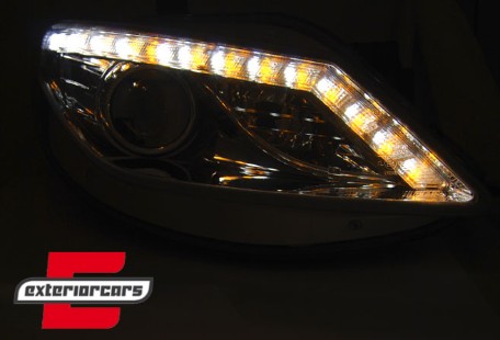 Prednja svjetla LED DayLight LED žmigavci (chrome) / Seat Ibiza 6J (2008-2012), LPSE33