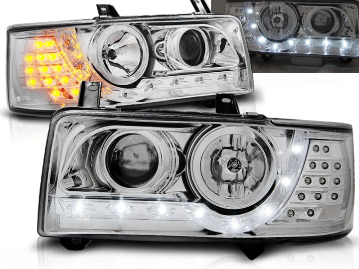Prednja svjetla LED DayLight LED žmigavci (chrome) / VW T4 (1990-03.2003), LPVWF0