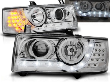 Prednja svjetla LED DayLight LED žmigavci (chrome) / VW T4 (1990-03.2003), LPVWF0