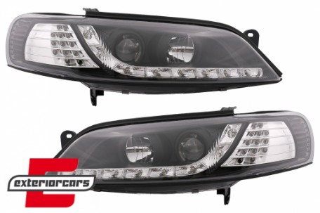 Prednja svjetla LED DayLight LED žmigavci (crna) / Opel Vectra B (1995-12.1998), LPOP74
