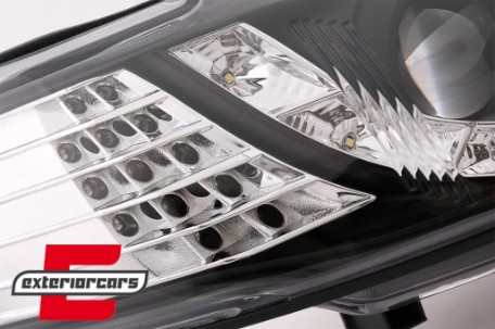 Prednja svjetla LED DayLight LED žmigavci (crna) / Opel Vectra B (1995-12.1998), LPOP74