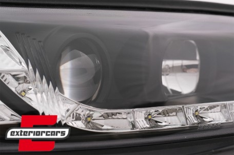 Prednja svjetla LED DayLight LED žmigavci (crna) / Opel Vectra B (1995-12.1998), LPOP74