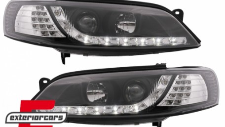 Prednja svjetla LED DayLight LED žmigavci (crna) / Opel Vectra B (1995-12.1998), LPOP74