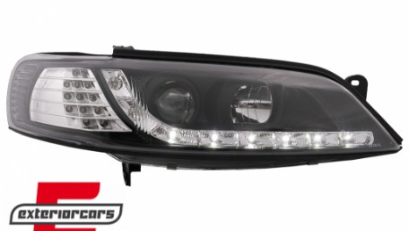 Prednja svjetla LED DayLight LED žmigavci (crna) / Opel Vectra B (1995-12.1998), LPOP74