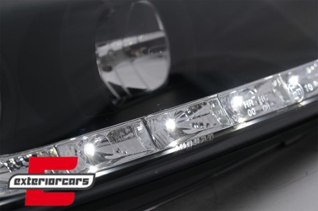 Prednja svjetla LED DayLight LED žmigavci (crna) / Opel Vectra B (1995-12.1998), LPOP74