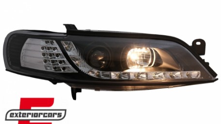 Prednja svjetla LED DayLight LED žmigavci (crna) / Opel Vectra B (1995-12.1998), LPOP74
