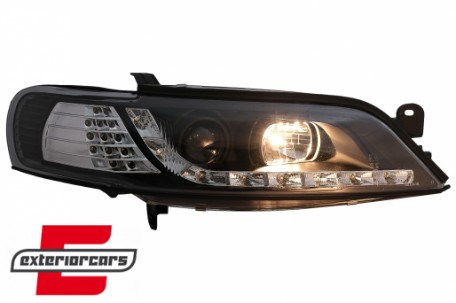 Prednja svjetla LED DayLight LED žmigavci (crna) / Opel Vectra B (1995-12.1998), LPOP74