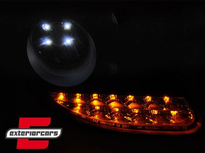 Prednja svjetla LED DayLight LED žmigavci (crna) / PORSCHE BOXSTER 911 996 (1996-2004), LPPO02