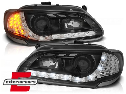 Prednja svjetla LED DayLight LED žmigavci (crna) / RENAULT MEGANE/SCENIC (96-99), LPRE26