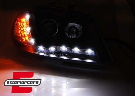 Prednja svjetla LED DayLight LED žmigavci (crna) / SEAT IBIZA 6L (02-08), LPSE28