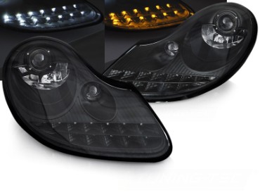Prednja svjetla LED DayLight (mat crna) / PORSCHE BOXSTER  911 996 (1996-2004), LPPO11
