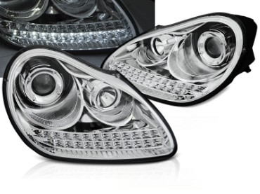 Prednja svjetla LED DayLight Xenon (chrome) / PORSCHE CAYENNE (02-06), LPPO09