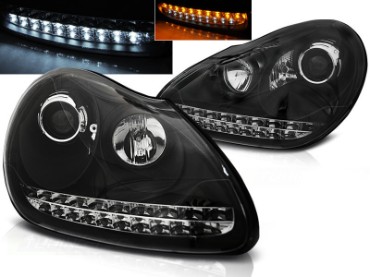Prednja svjetla LED DayLight Xenon (crna) / Porsche Cayenne (02-06), LPPO04