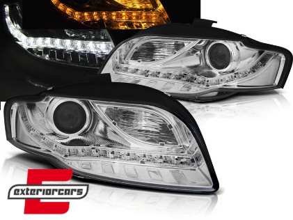Prednja svjetla LED DayLights (chrome) / Audi A4 B7 (2004-2008), LPAUE4