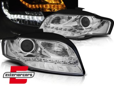 Prednja svjetla LED DayLights (chrome) / Audi A4 B7 (2004-2008), LPAUE4