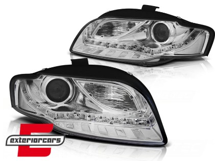 Prednja svjetla LED DayLights (chrome) / Audi A4 B7 (2004-2008), LPAUE4