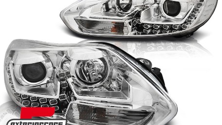 Prednja svjetla LED DayLights (chrome) / Ford Focus III Mk3 (2010-2014), LPFO60