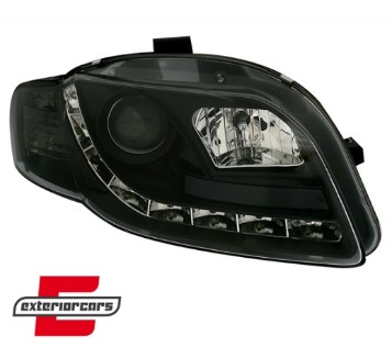 Prednja svjetla LED DayLights (crna) / Audi A4 B7 (2004-2008), LPAU42