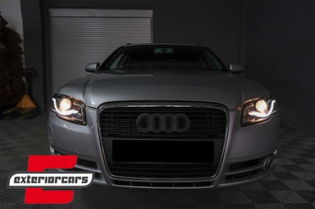 Prednja svjetla LED DayLights (crna) / Audi A4 B7 (2004-2008), LPAU52