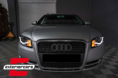 Prednja svjetla LED DayLights (crna) / Audi A4 B7 (2004-2008), LPAU52