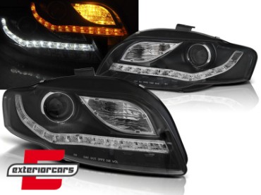 Prednja svjetla LED DayLights (crna) / Audi A4 B7 (2004-2008), LPAUE5