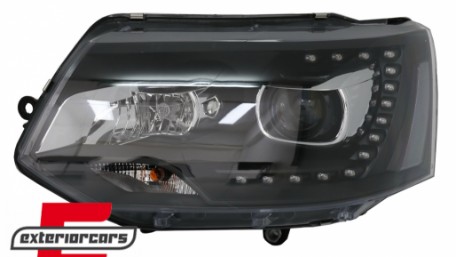 Prednja svjetla LED DayLine Xenon look (crna) / VW T5.1 (2010-2015), LPVW49
