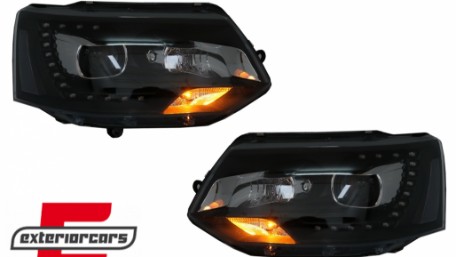 Prednja svjetla LED DayLine Xenon look (crna) / VW T5.1 (2010-2015), LPVW49