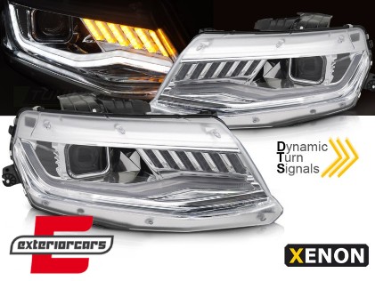 Prednja svjetla LED Dinamički Sekvencijalni žmigavci (chrome) / Chevrolet Camaro MK6 (05.2015-2018), LPCT13