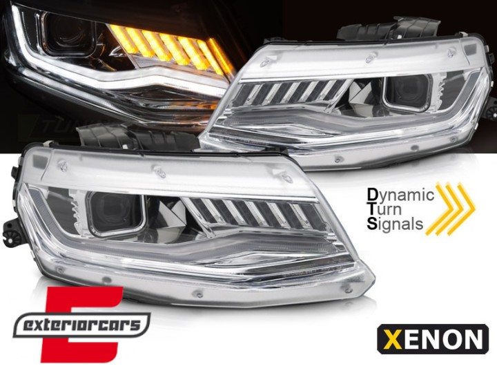 Prednja svjetla LED Dinamički Sekvencijalni žmigavci (chrome) / Chevrolet Camaro MK6 (05.2015-2018), LPCT13