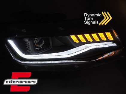 Prednja svjetla LED Dinamički Sekvencijalni žmigavci (crna) / Chevrolet Camaro (05.2015-2018), LPCT14