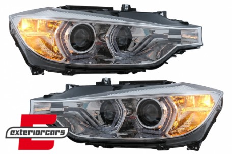 Prednja svjetla LED DRL Angel Eyes (chrome) BMW serije 3 F30 F31 LCI limuzina karavan (2015-2019), LPBMN1