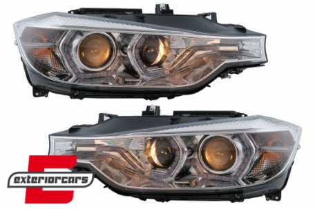 Prednja svjetla LED DRL Angel Eyes (chrome) BMW serije 3 F30 F31 LCI limuzina karavan (2015-2019), LPBMN1