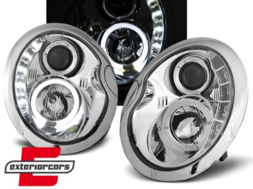 Prednja svjetla LED DRL Angel Eyes (chrome) / Mini Cooper R50 R52 R53 (2001-2008), LPMC03
