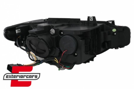 Prednja svjetla LED DRL Angel Eyes (crna) / BMW serije 3 F30 F31 LCI limuzina karavan (2015-2019), LPBMN2