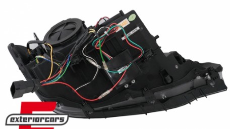 Prednja svjetla LED DRL Angel Eyes (crna) / BMW serije 3 F30 F31 LCI limuzina karavan (2015-2019), LPBMN2