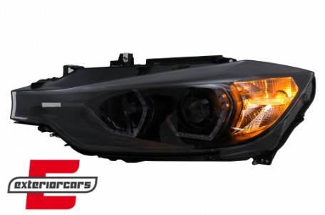 Prednja svjetla LED DRL Angel Eyes (crna) / BMW serije 3 F30 F31 LCI limuzina karavan (2015-2019), LPBMN2