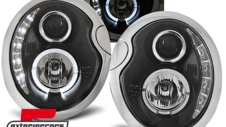 Prednja svjetla LED DRL Angel Eyes (crna) / Mini Cooper R50 R52 R53 (2001-2008), LPMC04